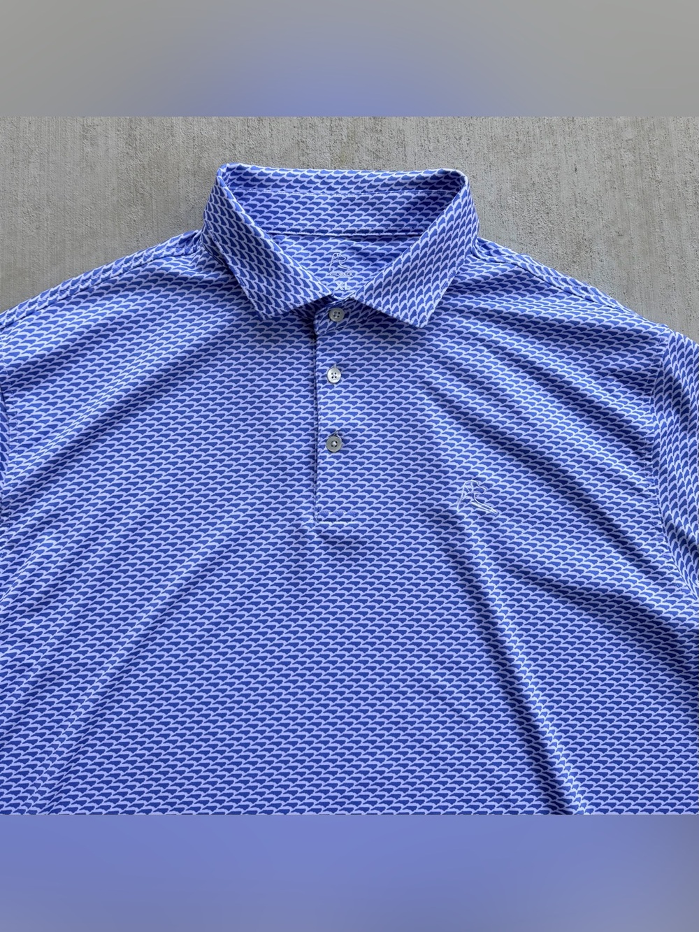 Rhoback Golf Polo Shirt XL  All Over Print Stretch - Picture 2 of 7